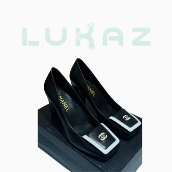 Chanel mid heel black